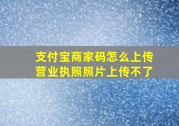 支付宝商家码怎么上传营业执照照片上传不了