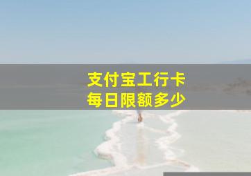 支付宝工行卡每日限额多少