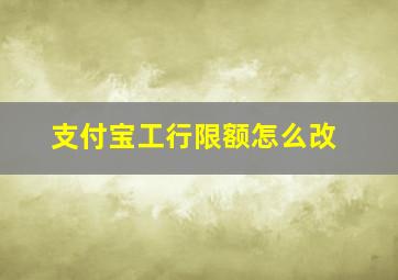 支付宝工行限额怎么改