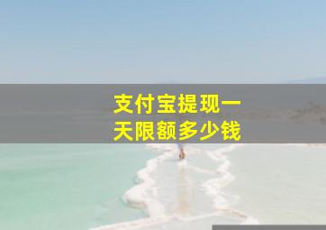 支付宝提现一天限额多少钱