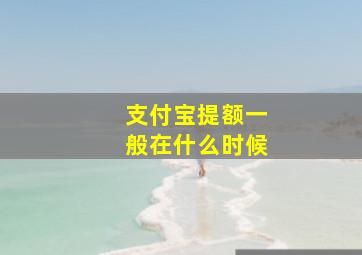 支付宝提额一般在什么时候