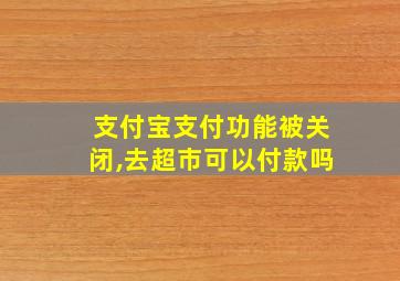 支付宝支付功能被关闭,去超市可以付款吗