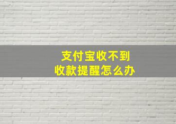 支付宝收不到收款提醒怎么办