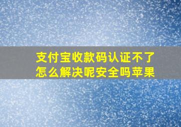 支付宝收款码认证不了怎么解决呢安全吗苹果