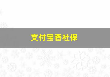 支付宝杳社保