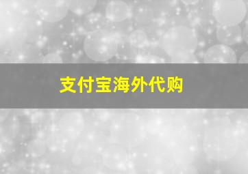 支付宝海外代购