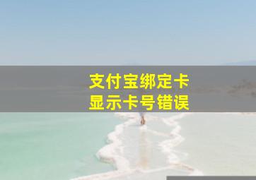 支付宝绑定卡显示卡号错误