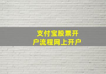 支付宝股票开户流程网上开户