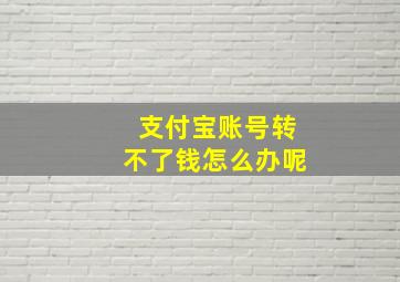 支付宝账号转不了钱怎么办呢