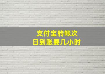 支付宝转帐次日到账要几小时