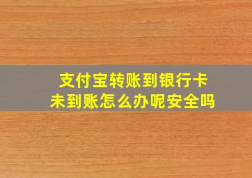 支付宝转账到银行卡未到账怎么办呢安全吗