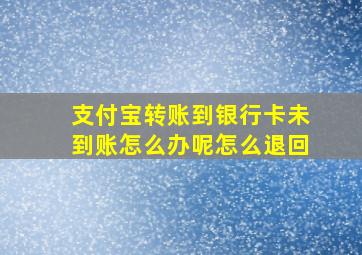 支付宝转账到银行卡未到账怎么办呢怎么退回