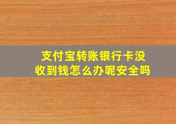 支付宝转账银行卡没收到钱怎么办呢安全吗