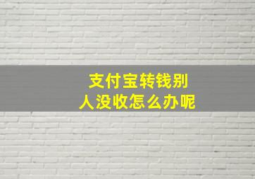 支付宝转钱别人没收怎么办呢