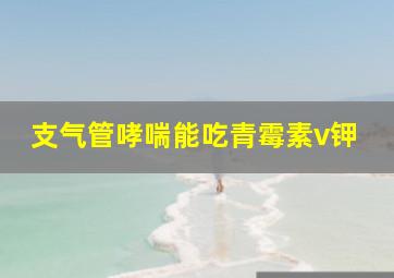 支气管哮喘能吃青霉素v钾