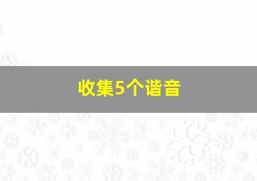 收集5个谐音