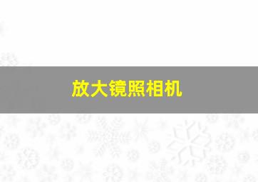 放大镜照相机