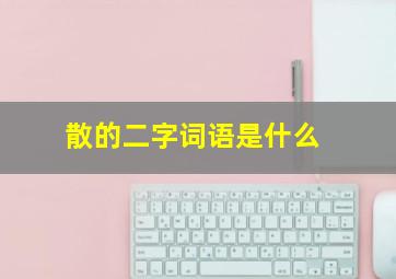 散的二字词语是什么