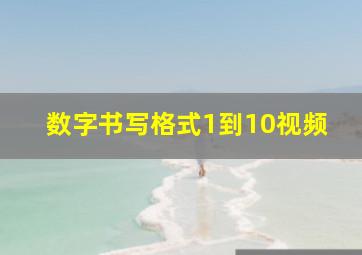 数字书写格式1到10视频