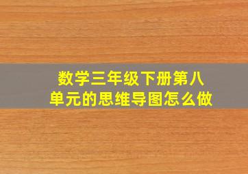 数学三年级下册第八单元的思维导图怎么做