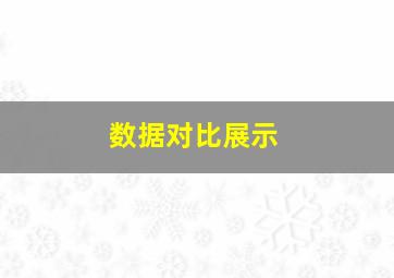 数据对比展示