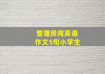 整理房间英语作文5句小学生