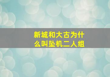 新城和大古为什么叫坠机二人组