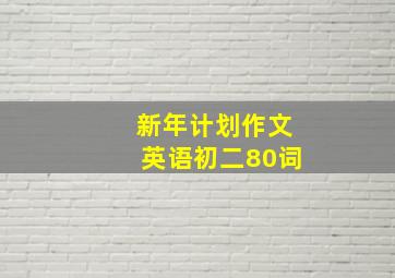 新年计划作文英语初二80词