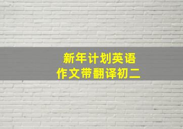 新年计划英语作文带翻译初二