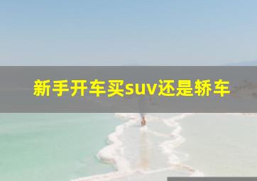 新手开车买suv还是轿车