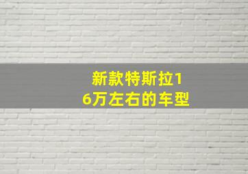 新款特斯拉16万左右的车型