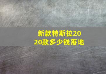 新款特斯拉2020款多少钱落地