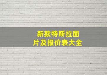 新款特斯拉图片及报价表大全