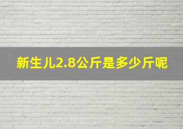 新生儿2.8公斤是多少斤呢