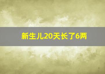 新生儿20天长了6两