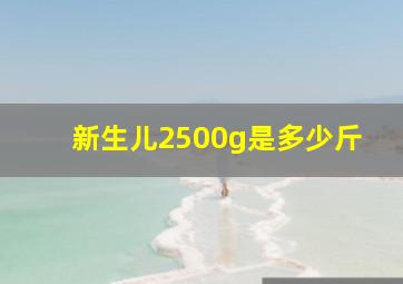 新生儿2500g是多少斤