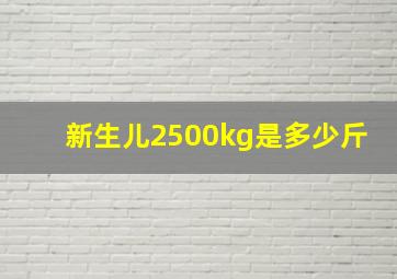 新生儿2500kg是多少斤