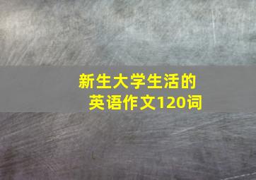 新生大学生活的英语作文120词