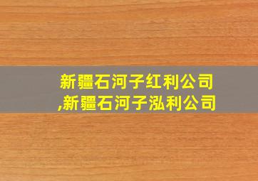 新疆石河子红利公司,新疆石河子泓利公司