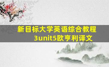 新目标大学英语综合教程3unit5欧亨利译文