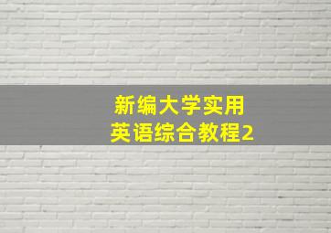 新编大学实用英语综合教程2