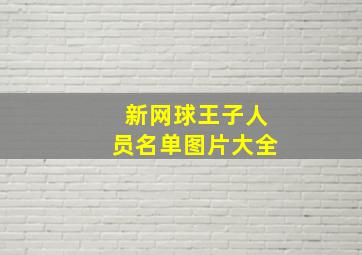 新网球王子人员名单图片大全