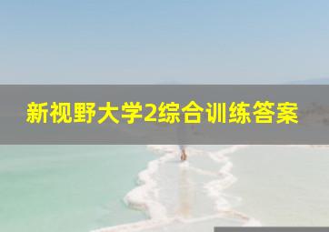 新视野大学2综合训练答案