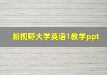 新视野大学英语1教学ppt