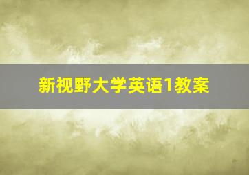 新视野大学英语1教案