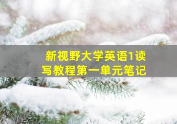 新视野大学英语1读写教程第一单元笔记