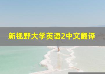 新视野大学英语2中文翻译