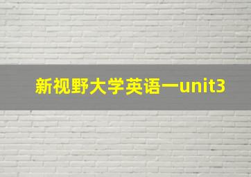 新视野大学英语一unit3