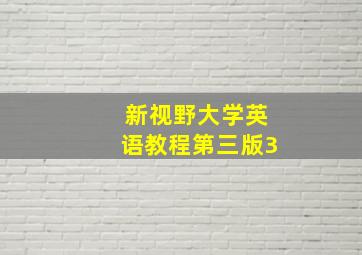 新视野大学英语教程第三版3