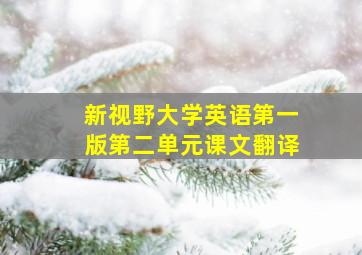 新视野大学英语第一版第二单元课文翻译